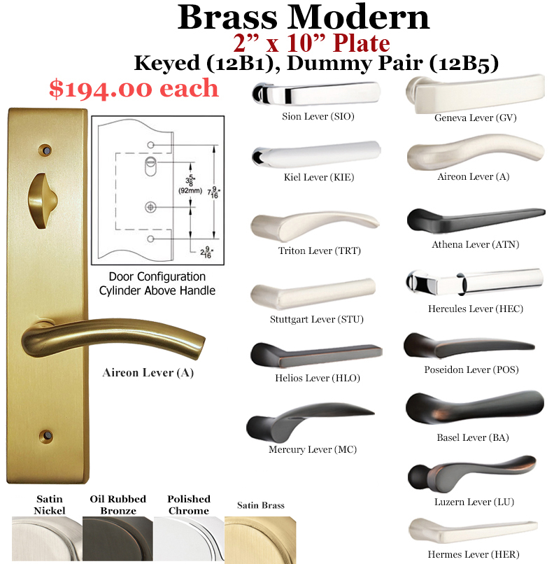 Emtek Brass Modern 2 x 10