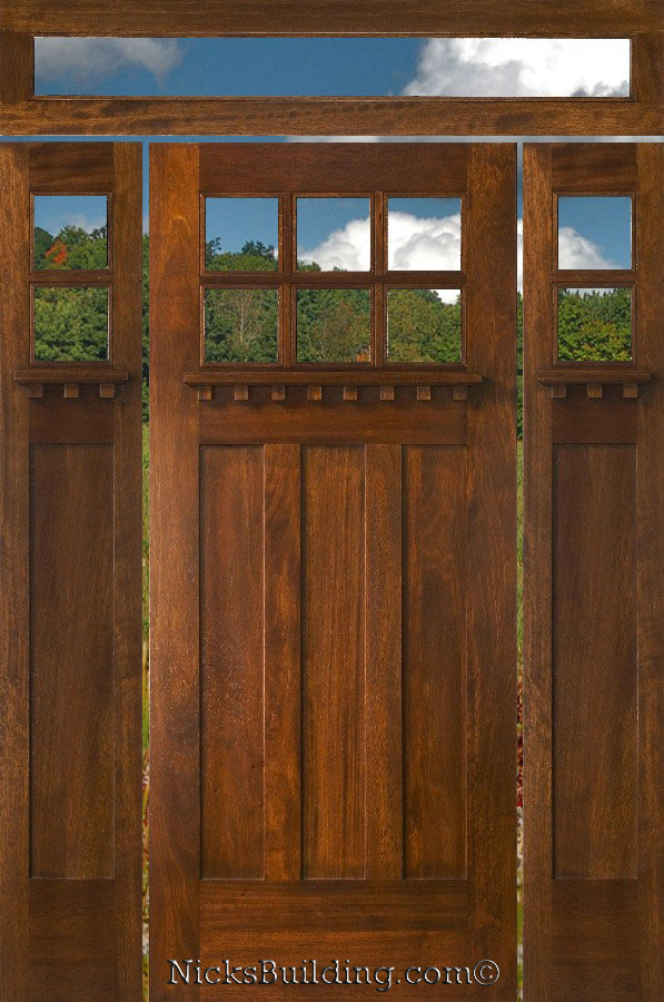 Craftsman Style Doors Sidelights And Transoms