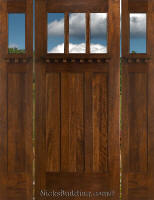 Exterior Craftsman Doors with 2 Sidelight