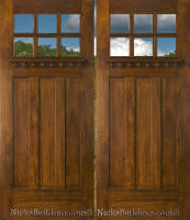 Craftsman Double Doors with clear glass 
