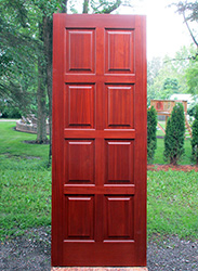 single carved door