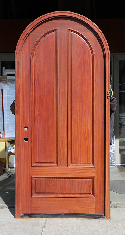 round top mahogany door