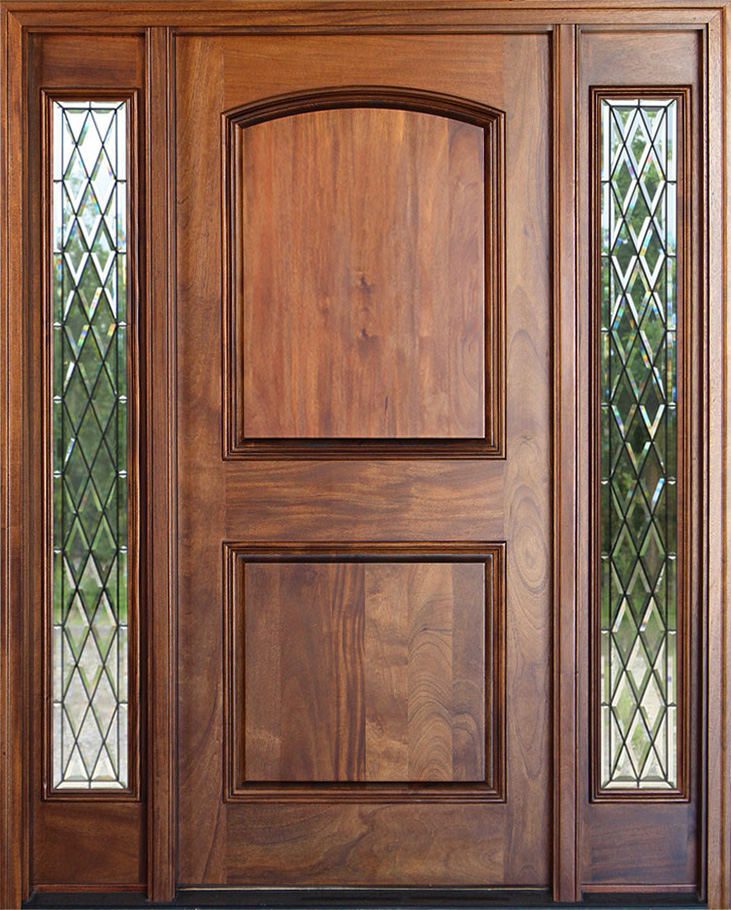 Mahogany entry door with Chestnut Finish