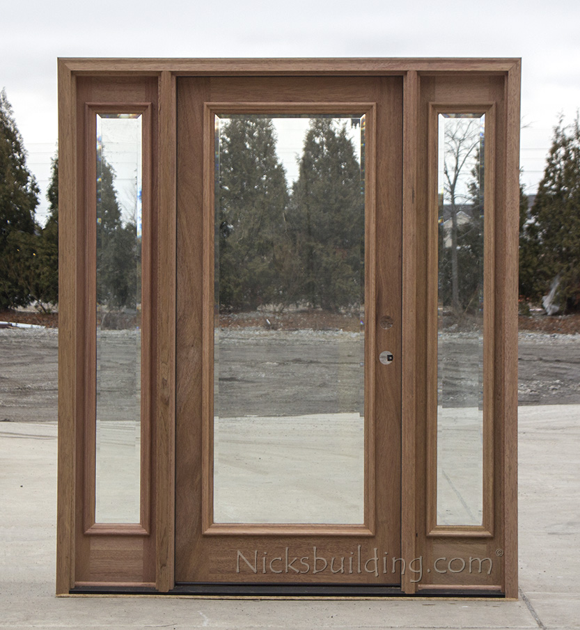 solid mahogany full lite door