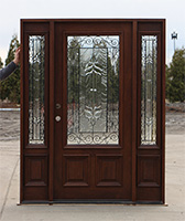 exterior door with iron