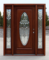 exterior door with oval glass