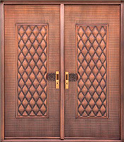 copper exterior double doors