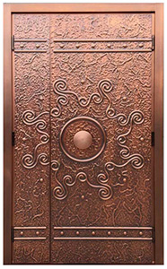 Custom Copper Exterior Doors with Sidelite