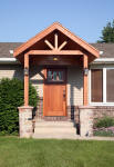 craftsman style wood entry door