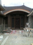 Entry wood door