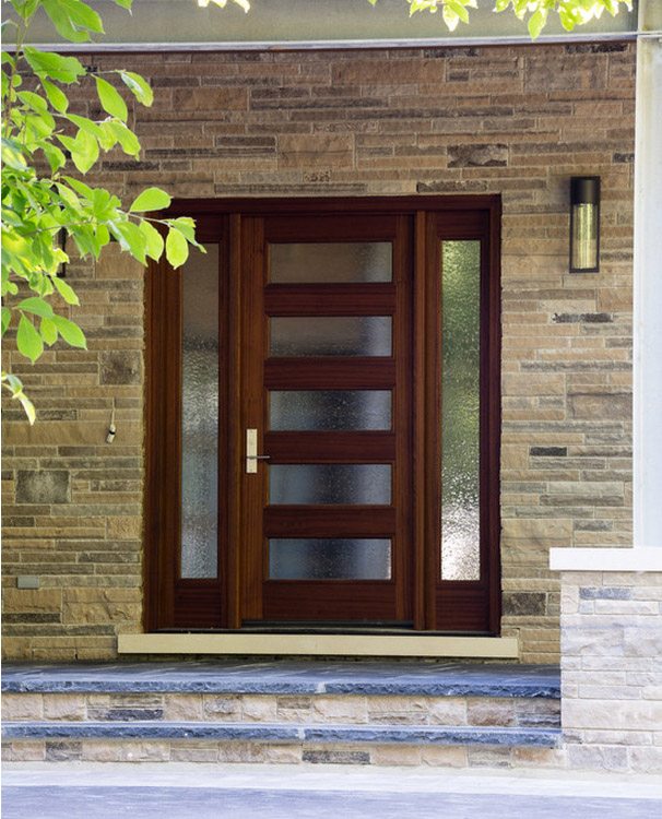 Craftsman Style Doors - Craftsman Doors with 2 Sidelights