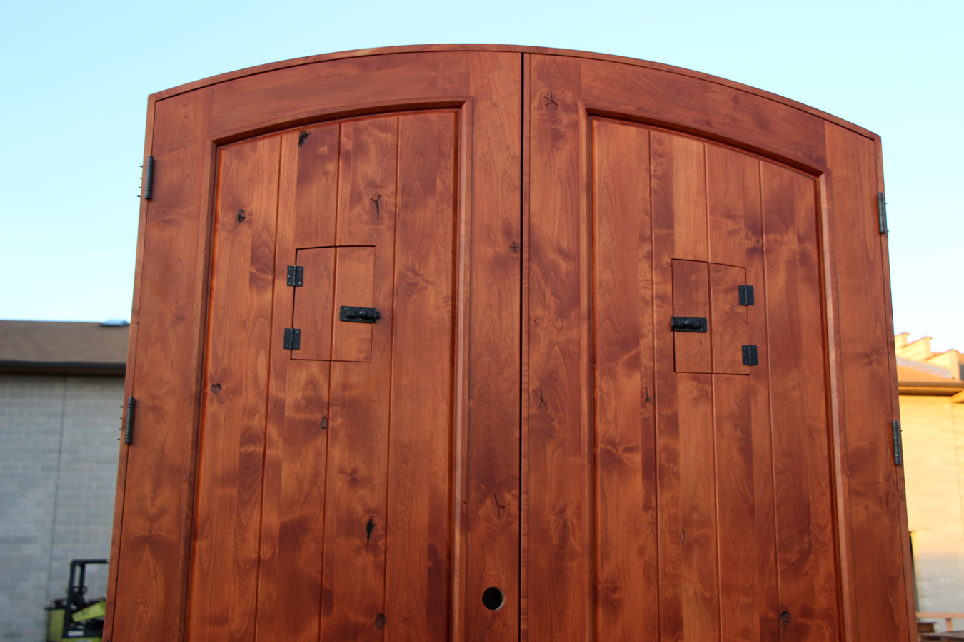 900 #BC860F Arched Rustic Double Door Speakeasy Closed pic Arched Double Front Doors 42711350