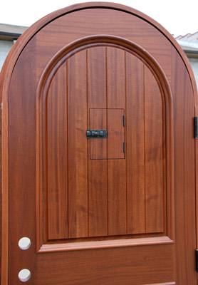 Arched top door inside view