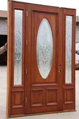8' 0" front doors with sidelights