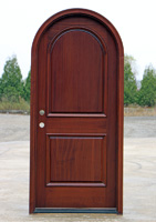 Round top entry door