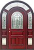 Arched top doors with surround