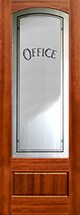 801 etched glass mahogany interior office door