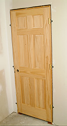 prehung door with the quick door hangers