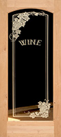 801 etched glass wine room door