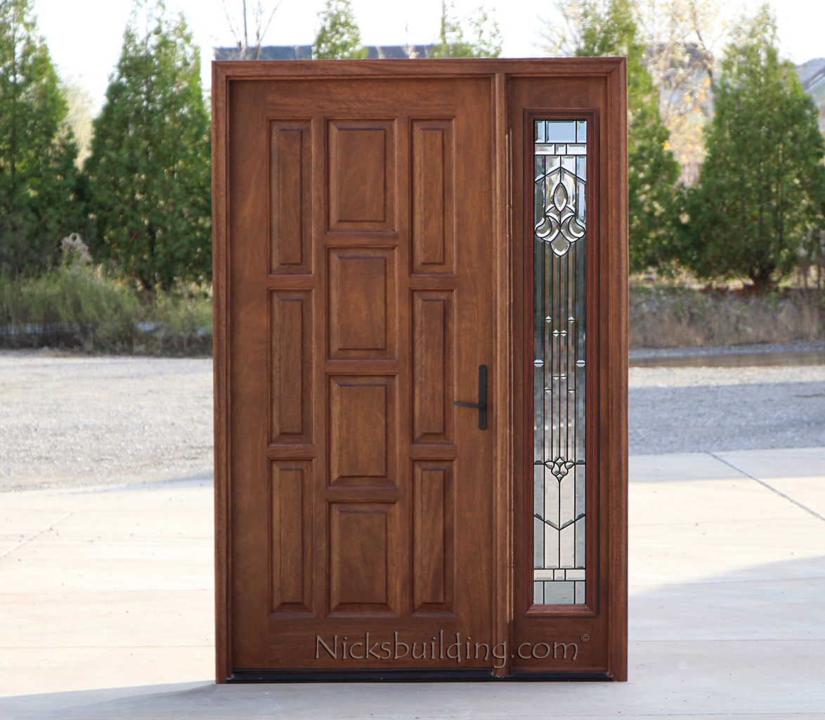 Exterior Entry Doors with 1 Sidelight - Solid Mahogany ...