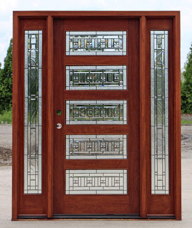 Exterior Doors with Sidelights Solid Mahogany Entry Doors