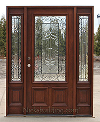 entry door with sidelights and iron N200 iron classic