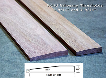 Solid Mahogany Threshold