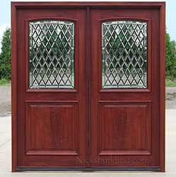 2 Panel Double Doors with Chateau Glass