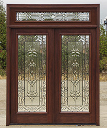 N250 double doors Transom Iron Classic Glass