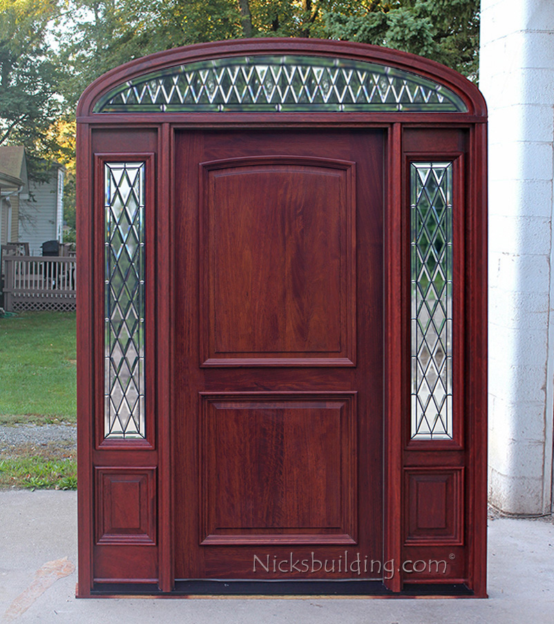 Mahogany Doors with elliptical Transoms 6'8"