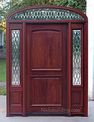 2 Panel Mahogany Door with Chateaux Glass