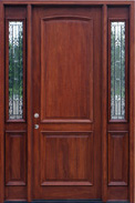 Mahogany Entry Doors with Sidelights