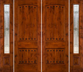knotty lader double doors and sidelights