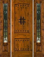 SW83 8'0" door with 2 SW100 Sidelights Clear Beveled Glass