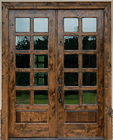 Rustic Wood Patio Doors
