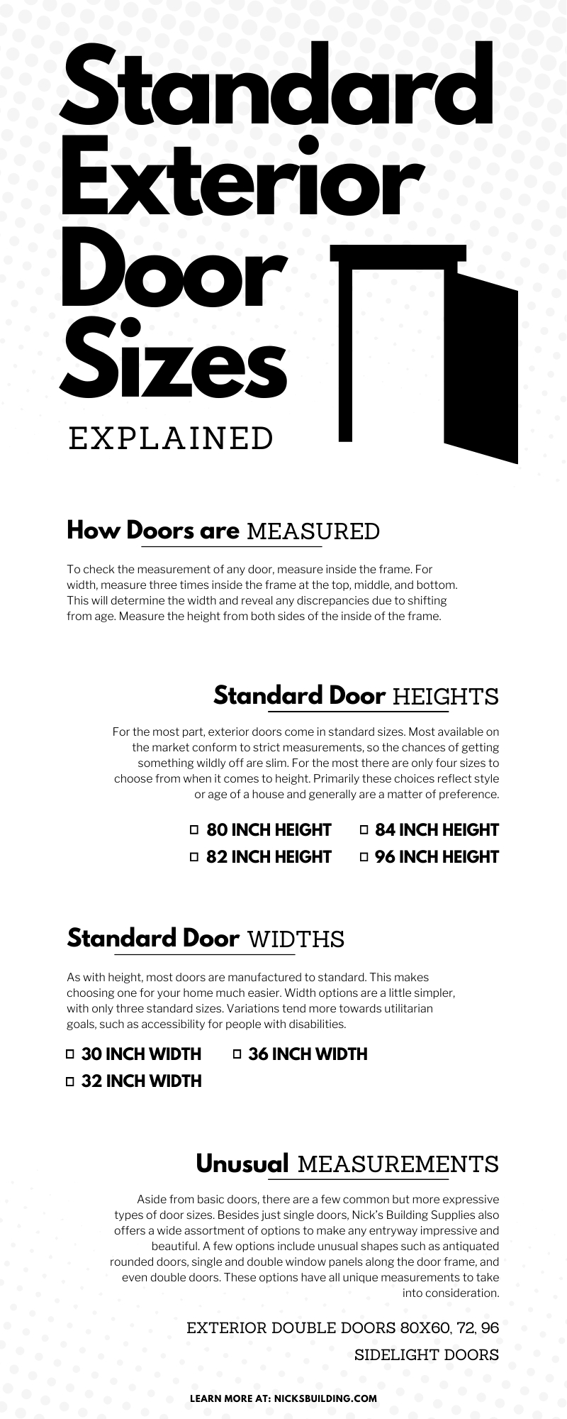 double front door dimensions