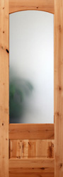 knotty alder frosted glass doors
