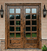 Knotty alder french doors
