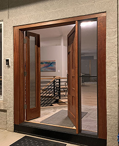 Modern Door with Active Sidelite