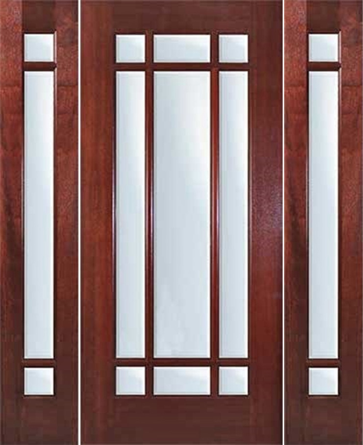 MAR30 9 Lite Marginal Full Length Door with Clear Beveled Glass