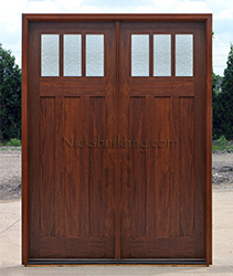 Craftsman double doors AC608 with Rain Glass