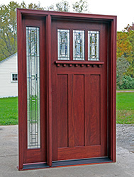 Craftsman Style Doors with 1 Sidelight