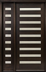 C9 9-lite Craftsman door with one sidelight