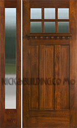 craftsman style door with 1 sidelite AC 901