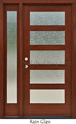 Exterior Shaker Door with 1 Sidelight all glass styles