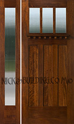 craftsman door with 1 sidelite Reeded Glass