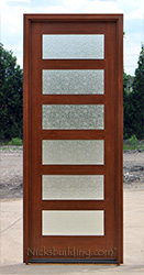 modern Entry Doors with Rain glass