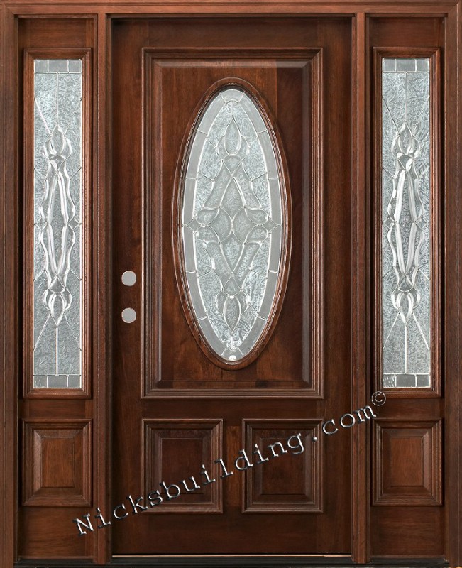 Exterior Wood Doors With Two Sidelights Quick Ship