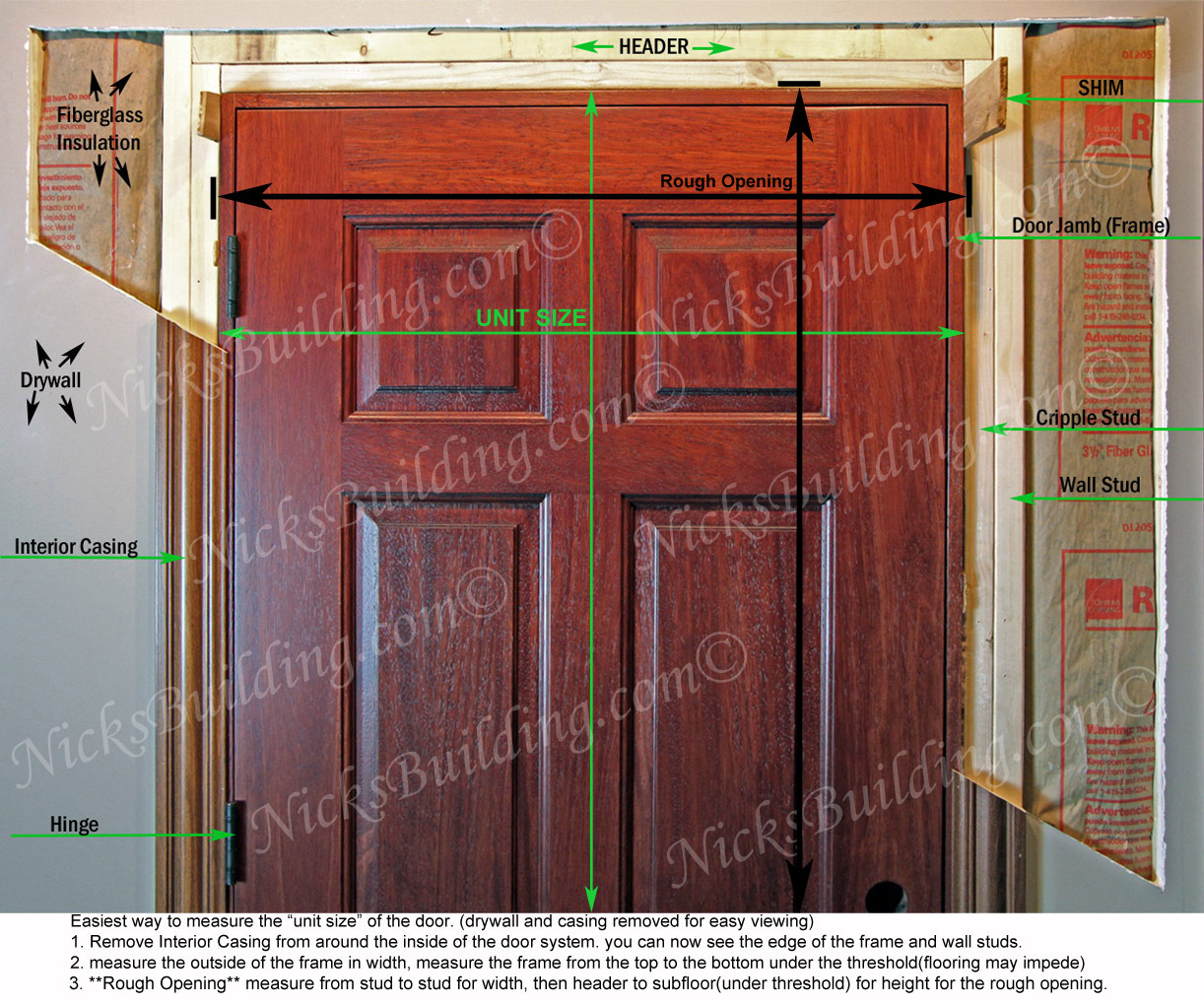 How much rough opening do I need for a door? - Quora