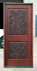 Carved Wine Grapes Door